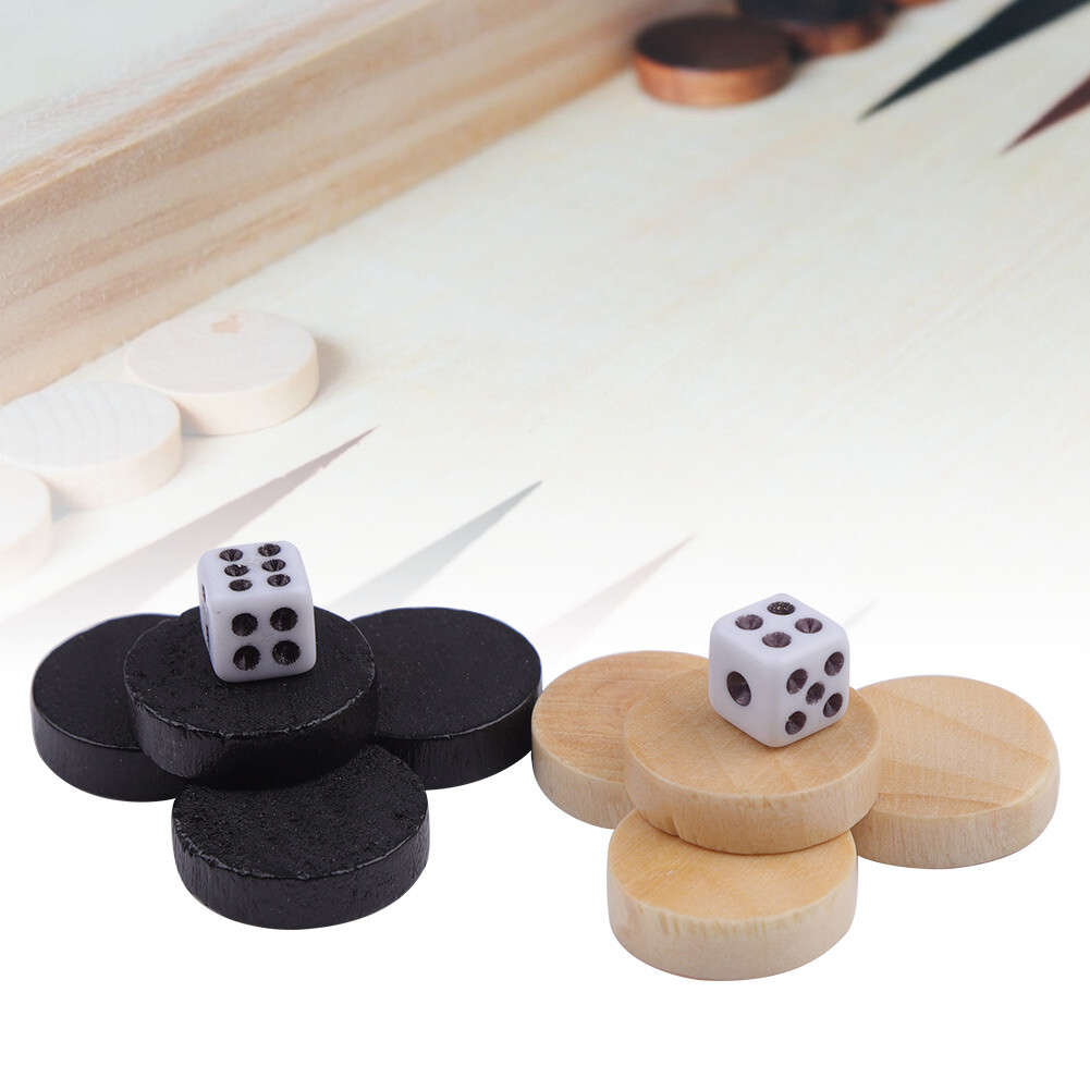 32Pcs Wooden Drafts & Checkers Chess Piece for Kids Board Game for Kids CW
