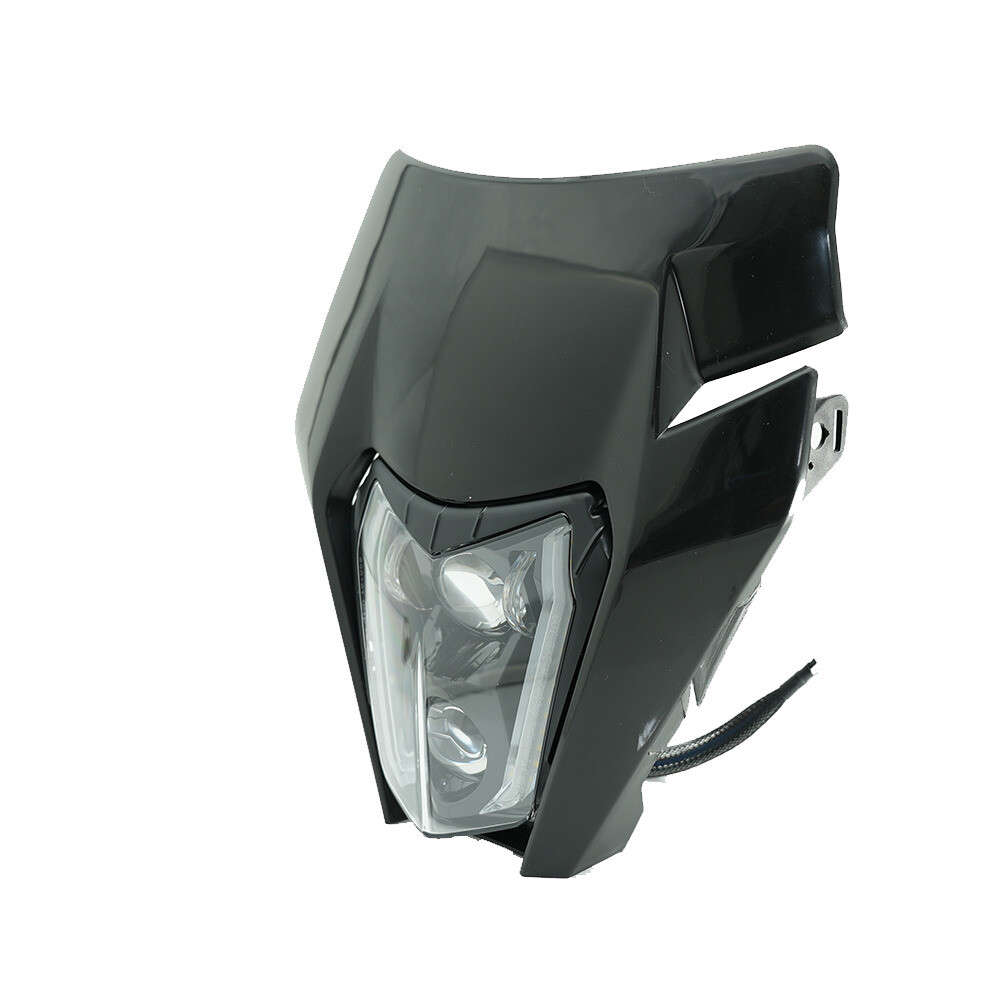 LED Headlight +mask For Kawasaki KX450F KLX110 Yamaha WR450R WR250X TTR225 YZ F