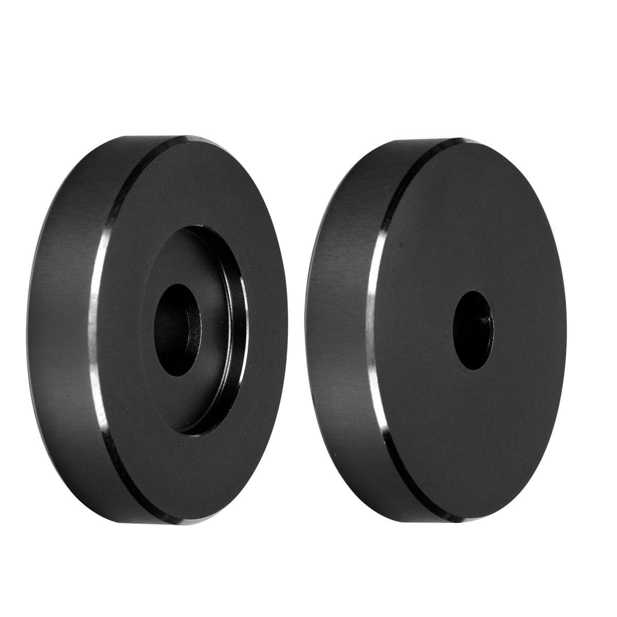 45 RPM Record Turntable Adapter Large Hole Conversion Sheet Vinyl Black Clam FFG