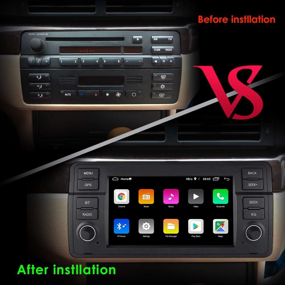 7'' Android 13 Apple Carplay Radio Car Stereo RDS Fit BMW E46/318i/320i/