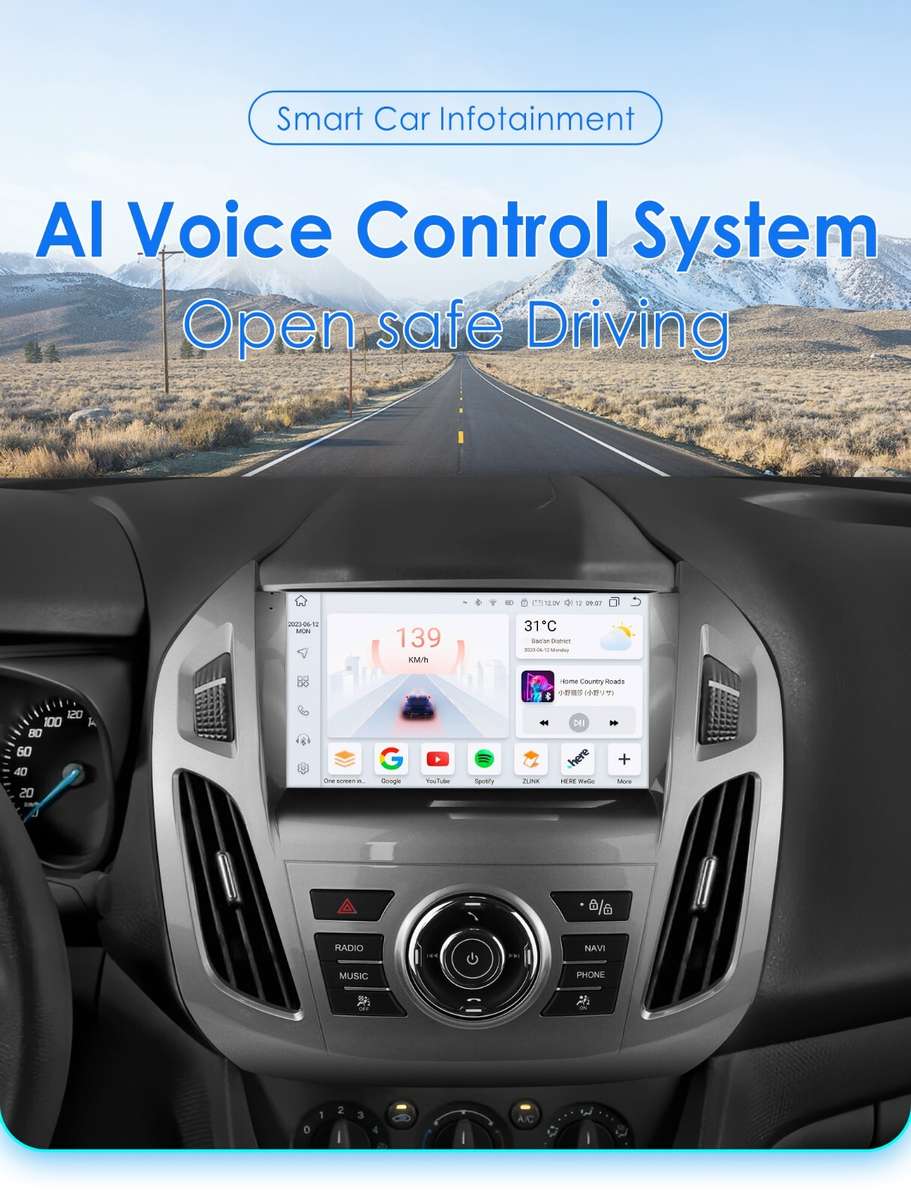 8Core For Ford Transit Connect 2014-2018 Car Radio Android13 GPS Navi Stereo DSP