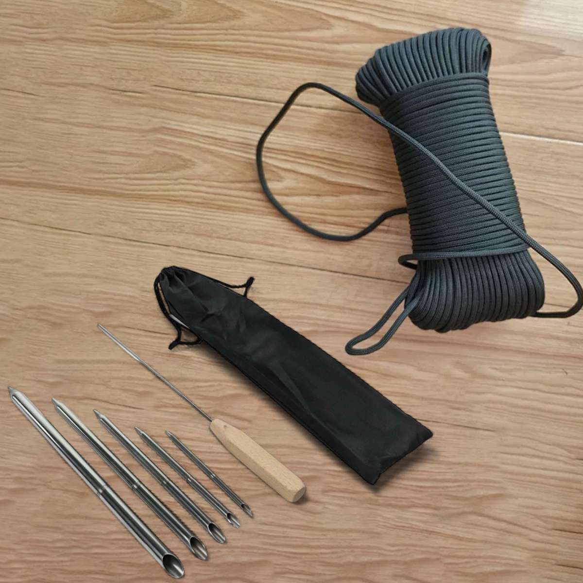 Rope Splicing Tool Kit 6pcs With Needles For Synthetic And Woven Ropes