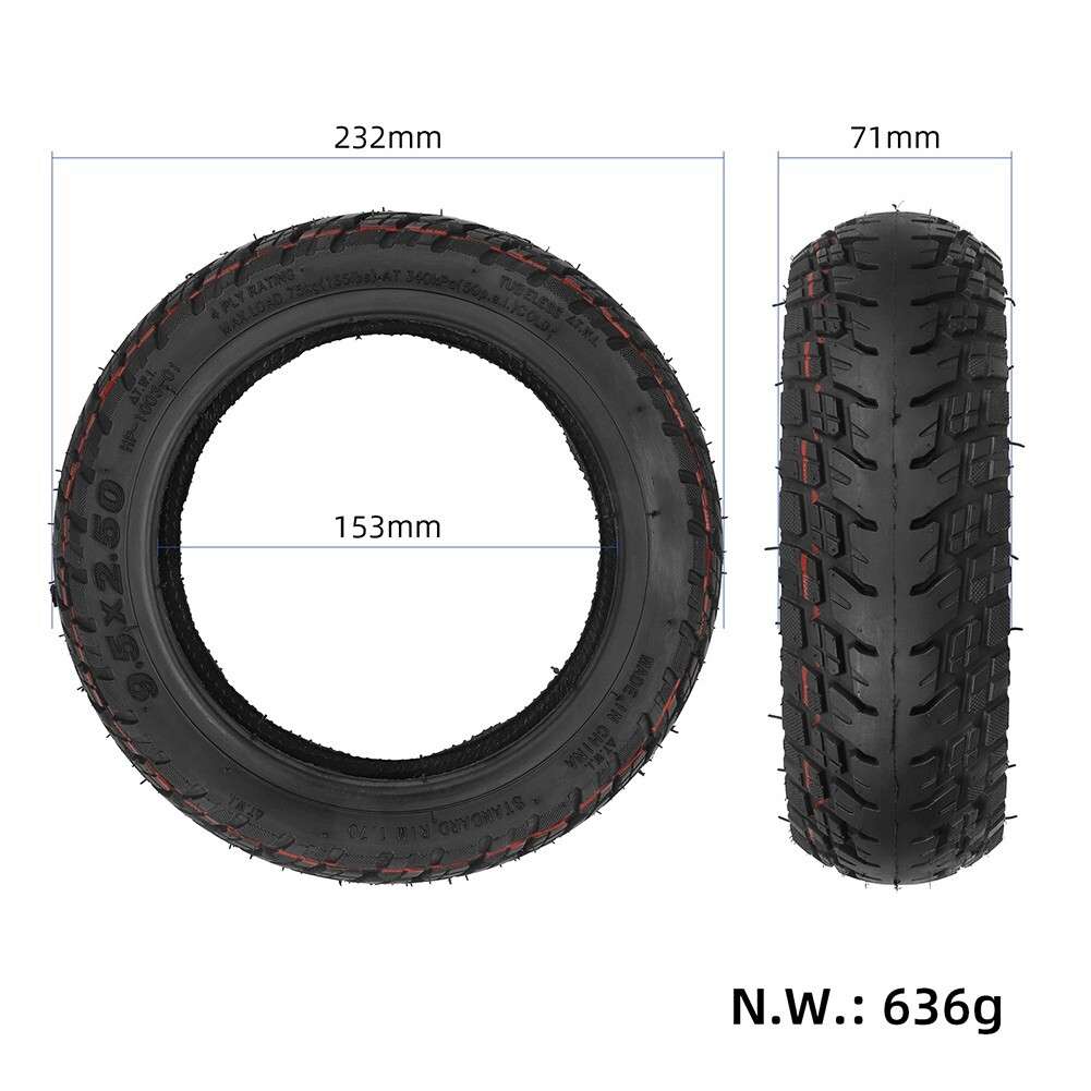 Explore New Paths With The 9 5x2 50 Tubeless Tire For NIU KQI3 Electric Scooter