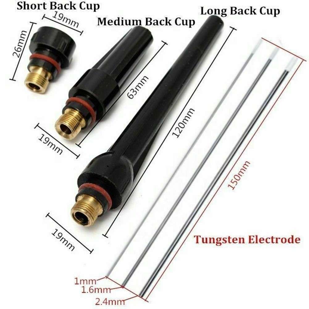 17 Piece TIG Welding Torch Consumables Kit Fits WP 17 18 And 26 Models