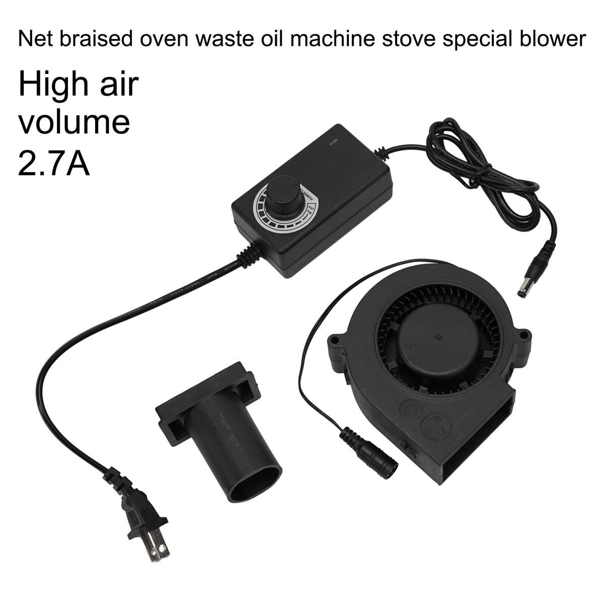 Powerful 12V 2 7A Blower Fan For Fire Pits BBQ And Smokers High Airflow