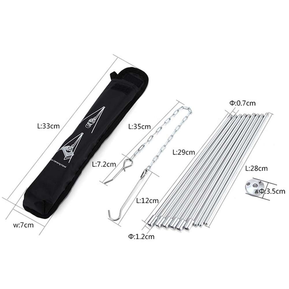 Camping Gear Essential Portable 3 Legged Aluminum Tripod Designed For Use