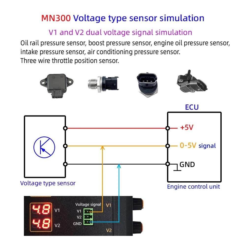 Automotive Sensor Tester MN300 With Adjustable Analog Outputs For Sensors