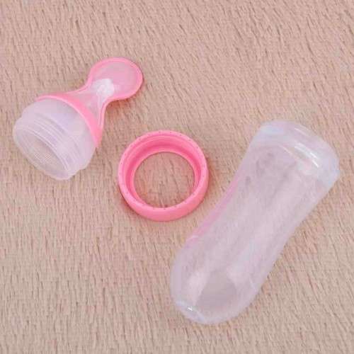 Baby Silicone Squeeze Feeding Bottle