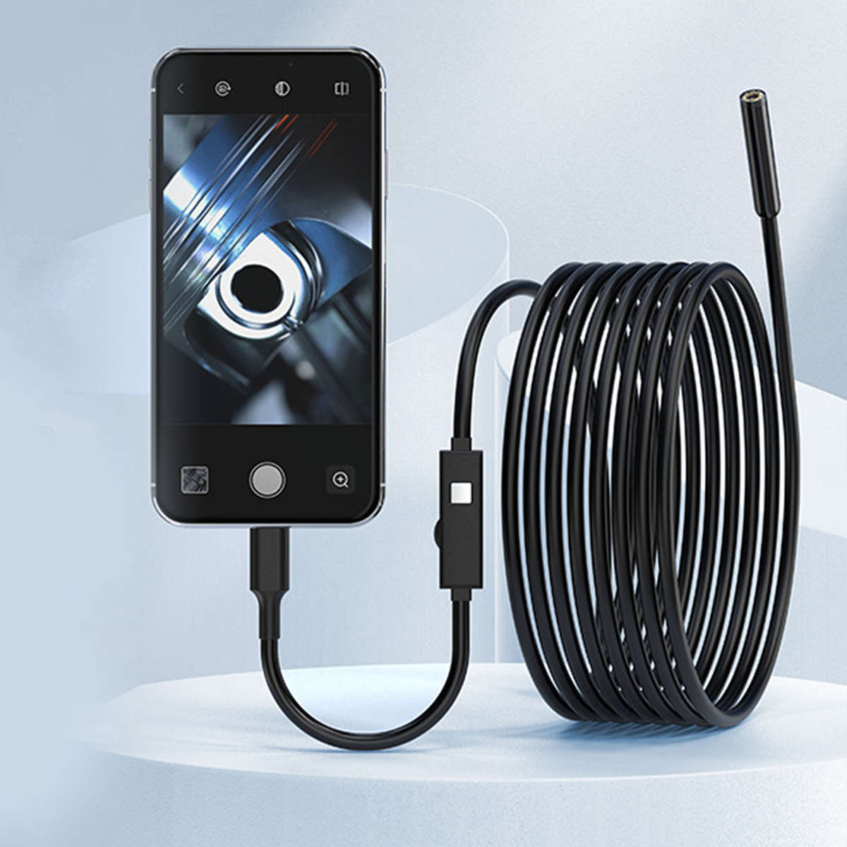 Endoscope Camera 2MP 1920P HD Borescope Tool With 8 Adjustable LED Lights 7.9mm