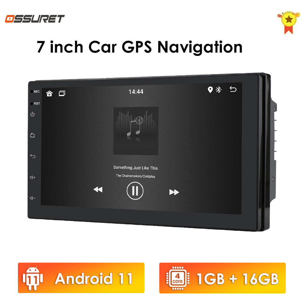 7"Backup Camera+GPS Double Din Car Stereo Radio No DVD Player Bluetooth with Map