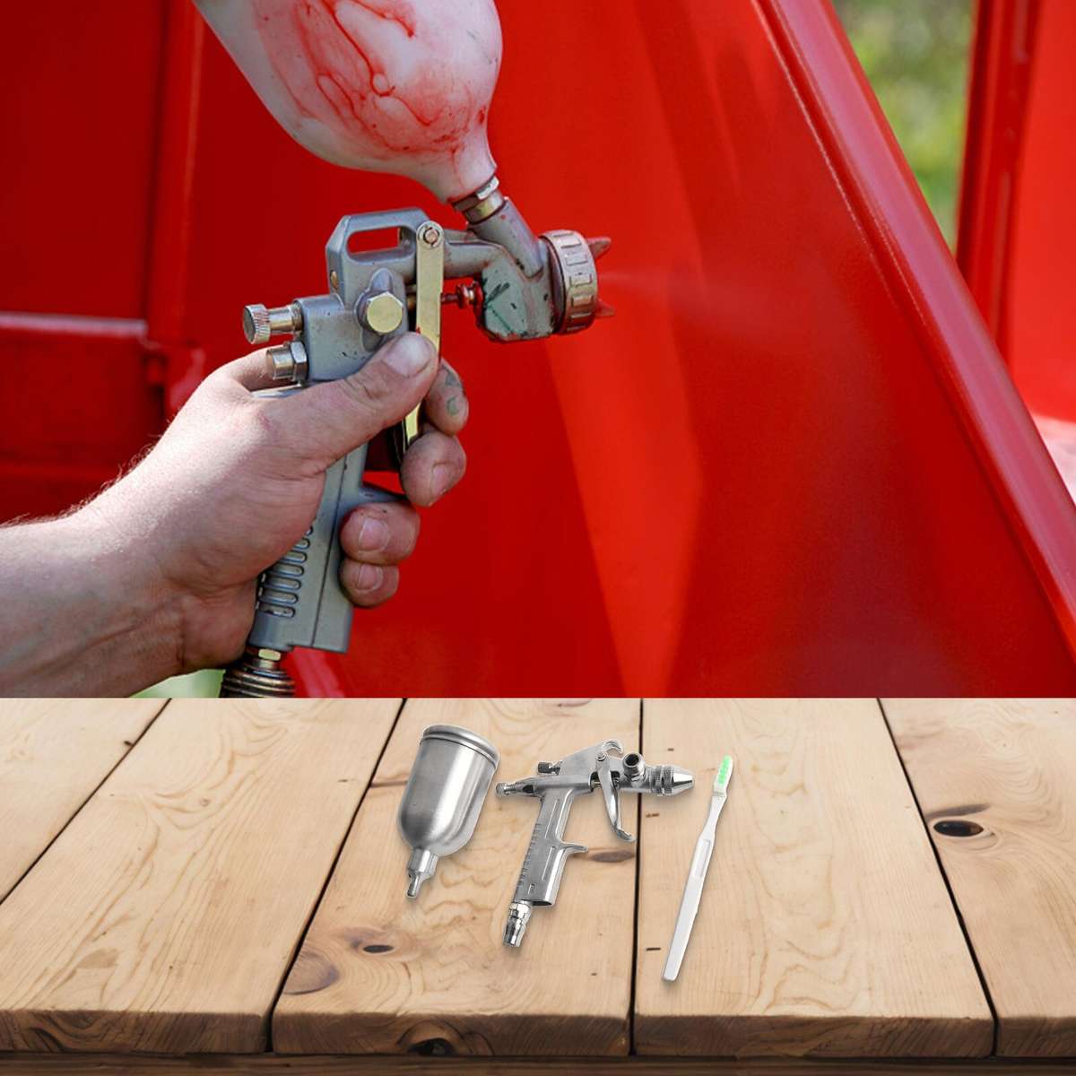 K-3 Mini Pneumatic Spray Machine Wood Wall Painter 10Bar 35L/min Aluminum