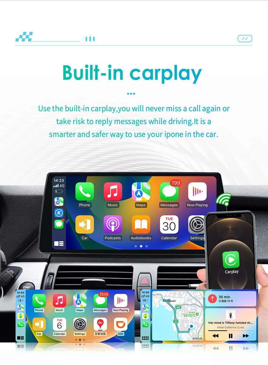 10.33" Android 12 Car GPS Radio Stereo Navi AM For BMW X5 X6 E70 E71 CCC 2007-10
