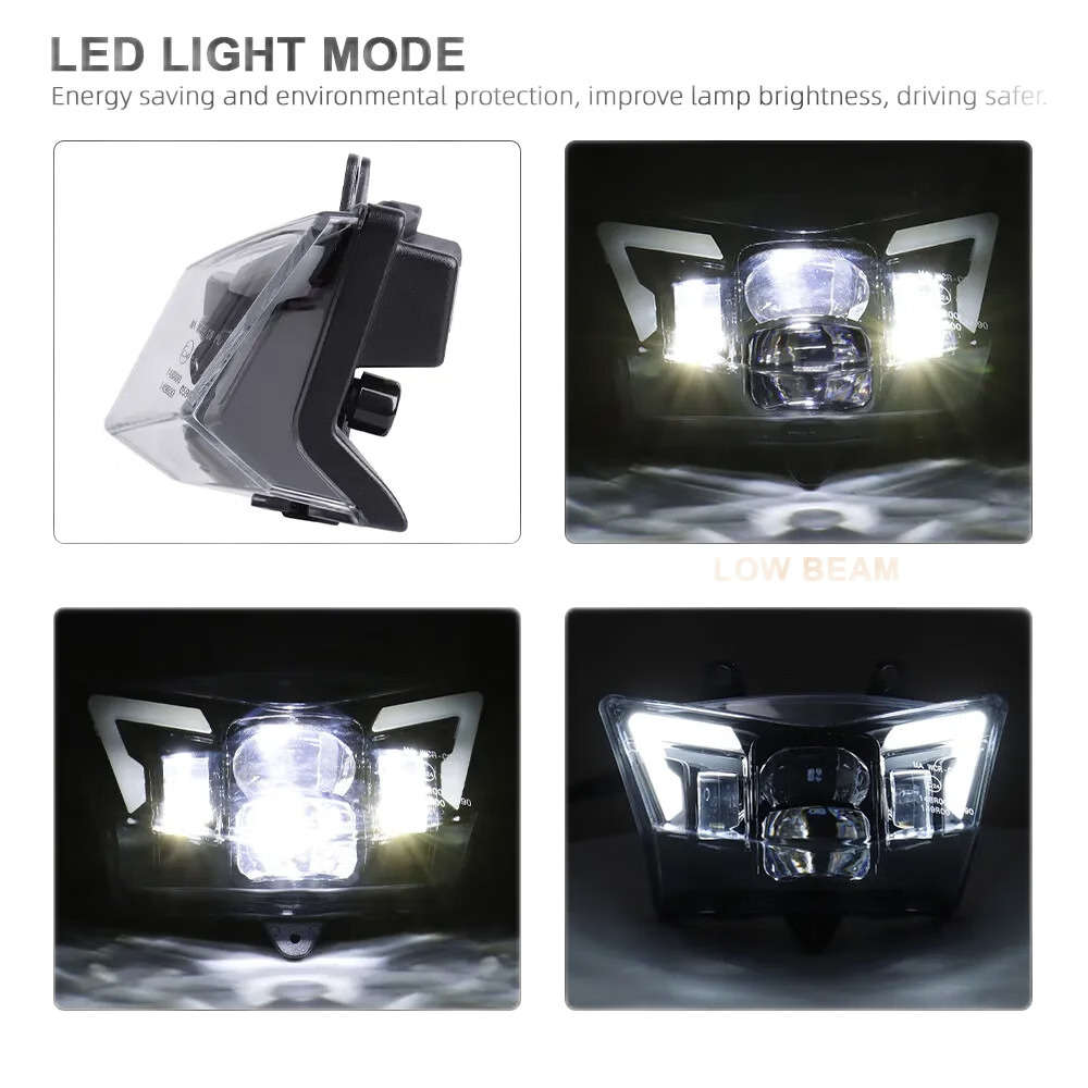 For Kawasaki KX KLX KLR KDX ZZR 110 125 250 300 450 650 LED Headlight Headlamp