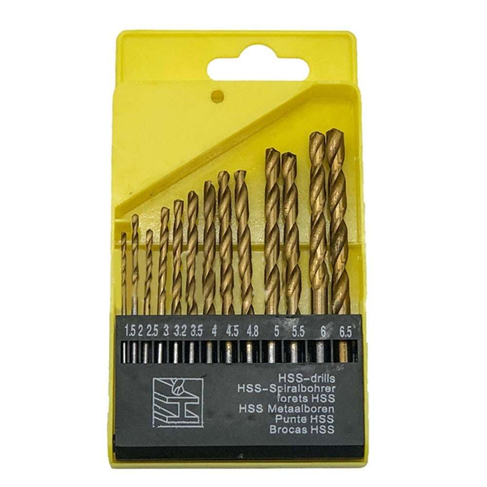 High Performance Coated Drill Bits 13 Piece Set For Metalworking