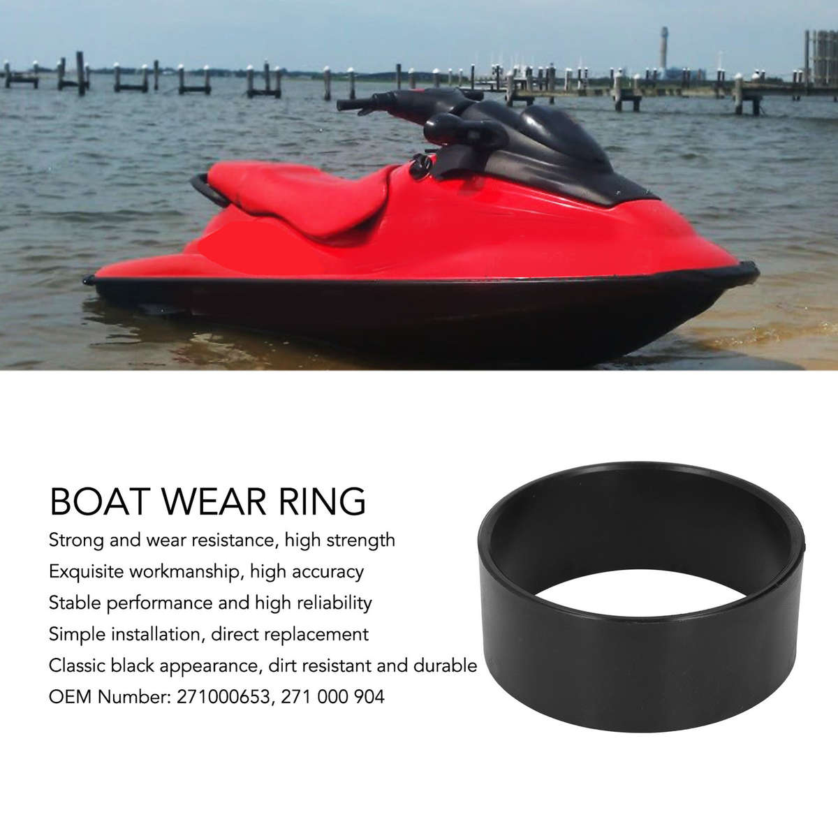 Wear Ring 155mm 271 000 904 Black High Strength Part For Sea?Doo Limited