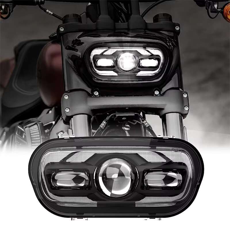 LED Headlight DRL High Low Beam For Harley Fat Bob 2008-2019 Driving light