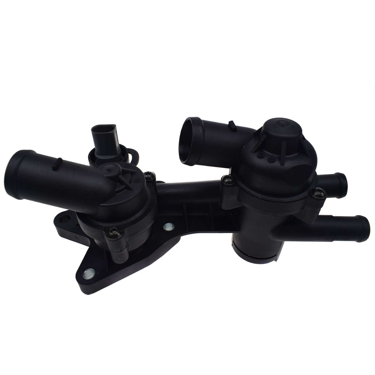 03C121111AE Coolant Thermostat Housing Assembly Black For VW Jetta Vento Audi A1