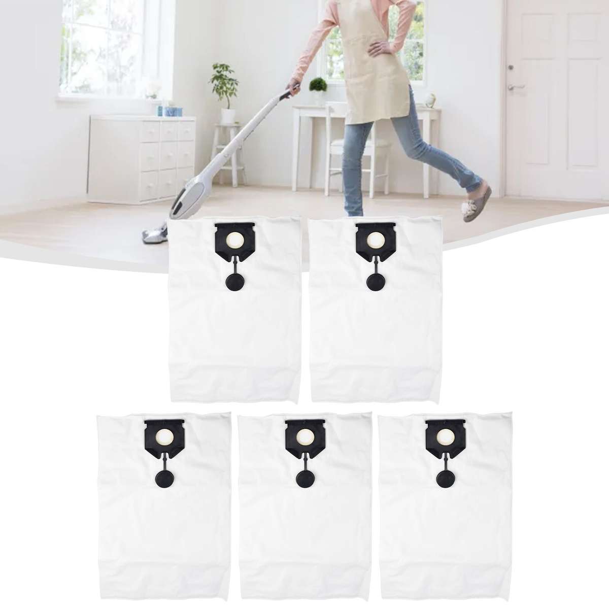 5 Vacuum Cleaner Bags Suitable For K?r/cher 2.889-154.0 NT30/1,30L Replacement/