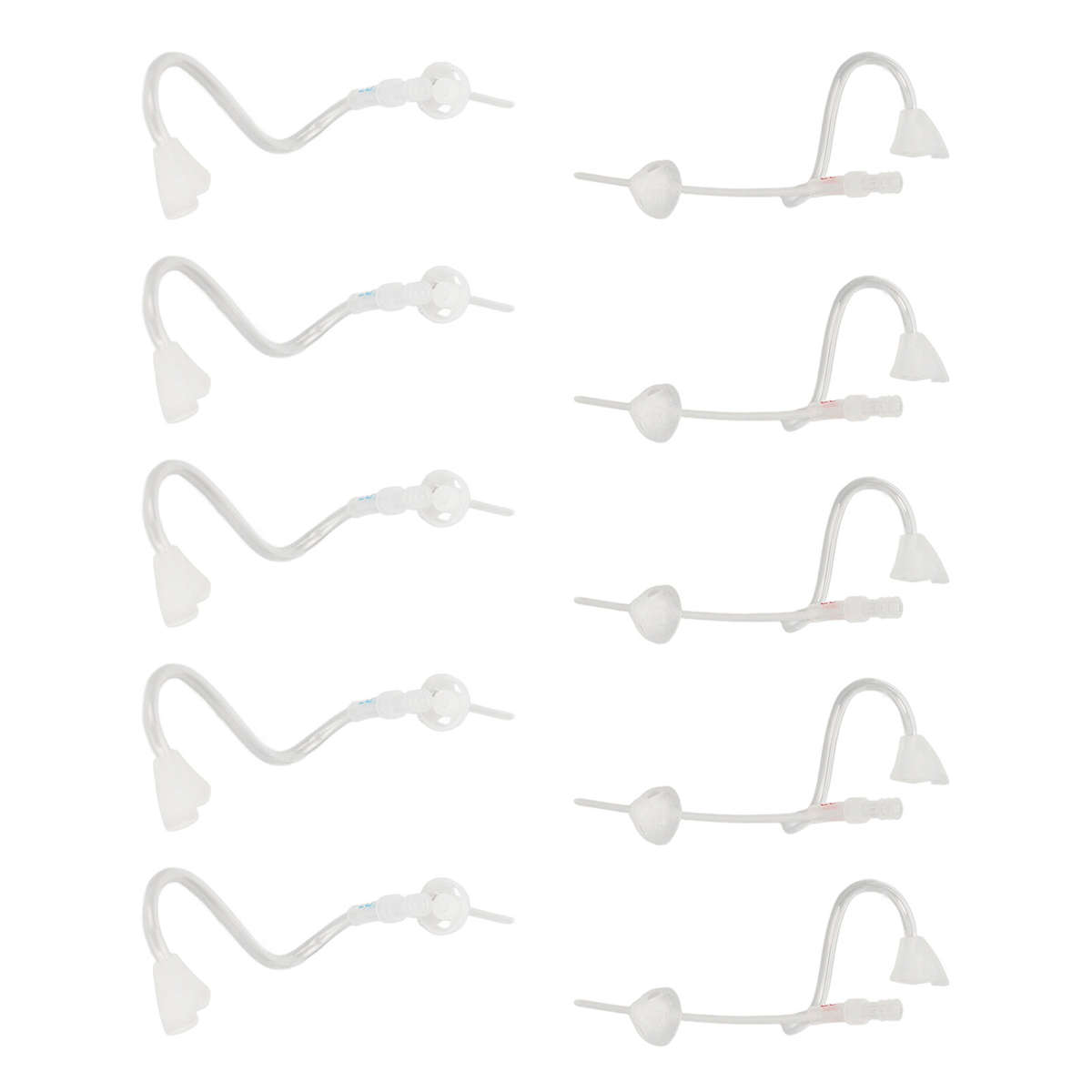 5pcs BTE Sound Aid Replacement Slim Tubes 2B Size Sound Amplifier Tubes With CHW