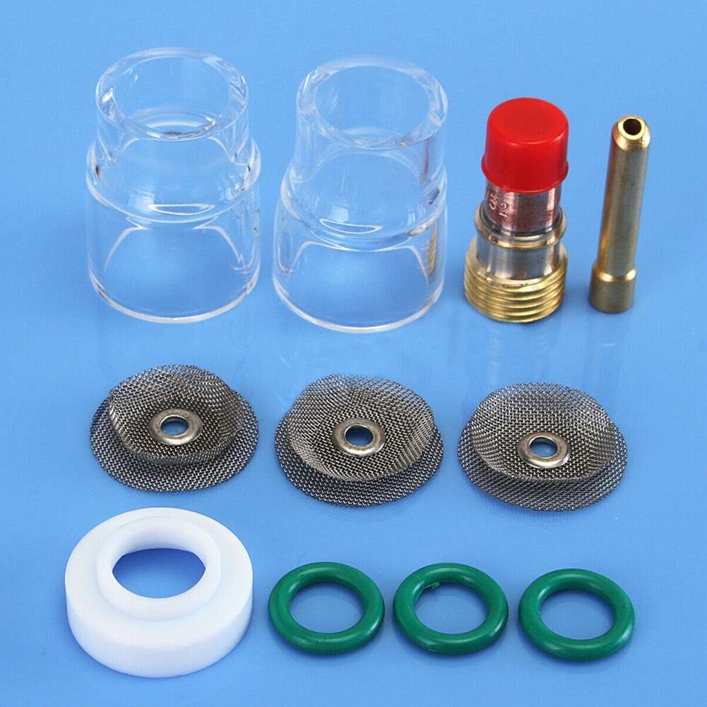 TIG Welding Torch Gas Lens #12 Pyrex-Glass Cup Kit For WP-17/18/26