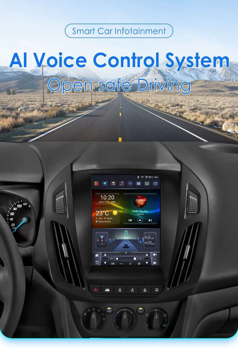 For Ford Tourneo Connect/Transit Connect 2013-2018 Carplay 9.7''GPS Stereo 8Core