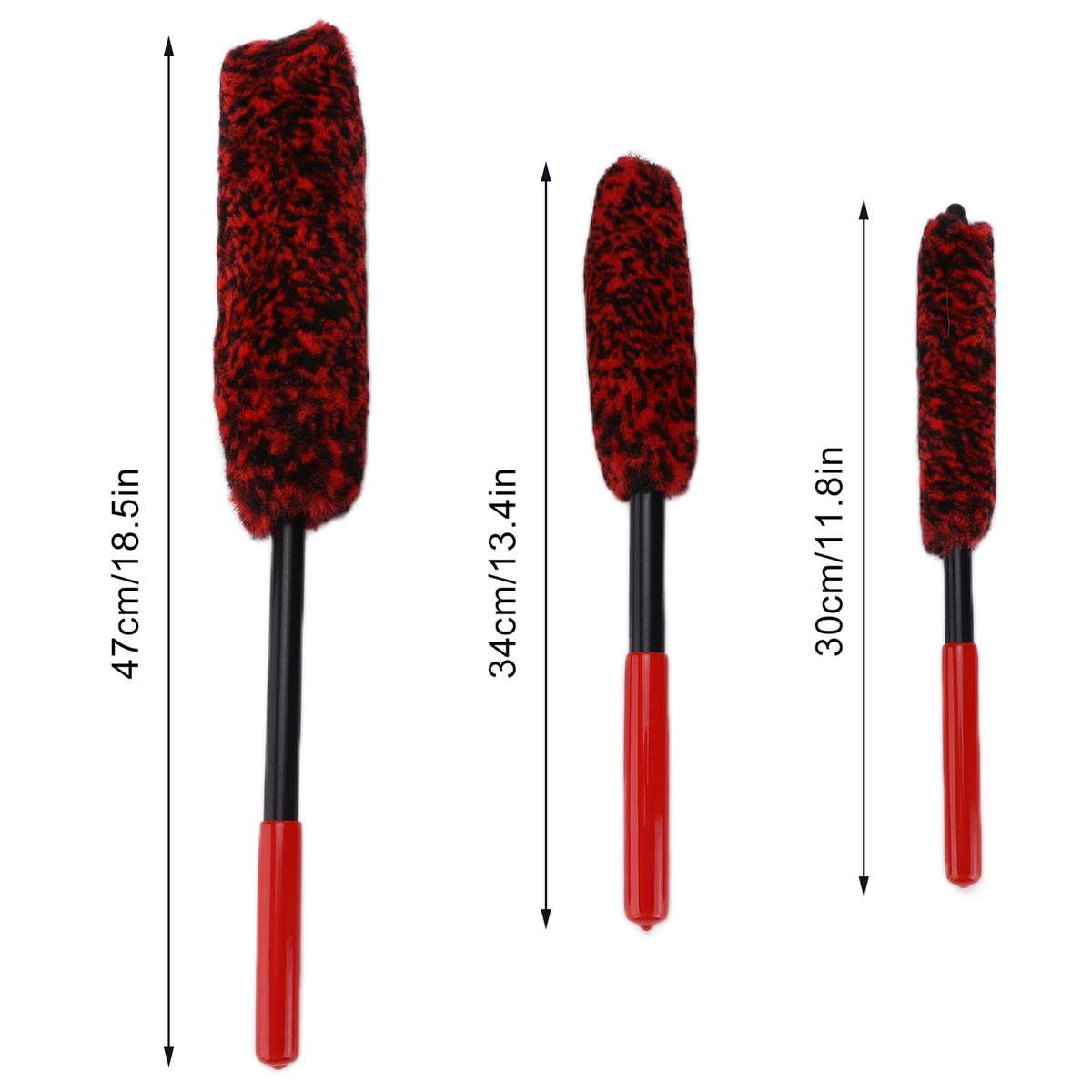 3pcs Detailing Brush Wheel Hub Scrub Cleaning Tool For Car Motorcycles Bicyc CHW