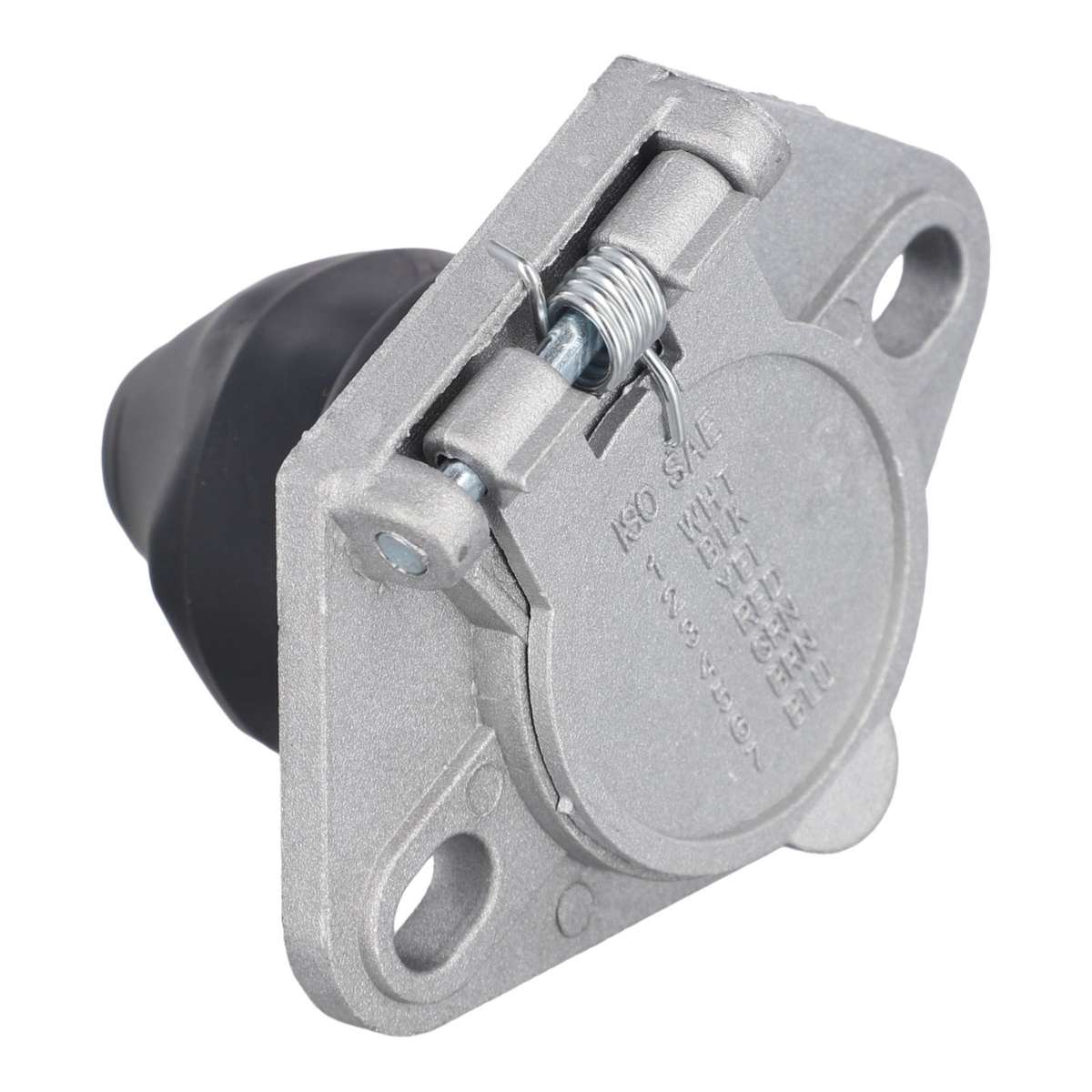 7 Pins Socket For Semi Trailer Truck Light Connector Round Split Pin Receptacle