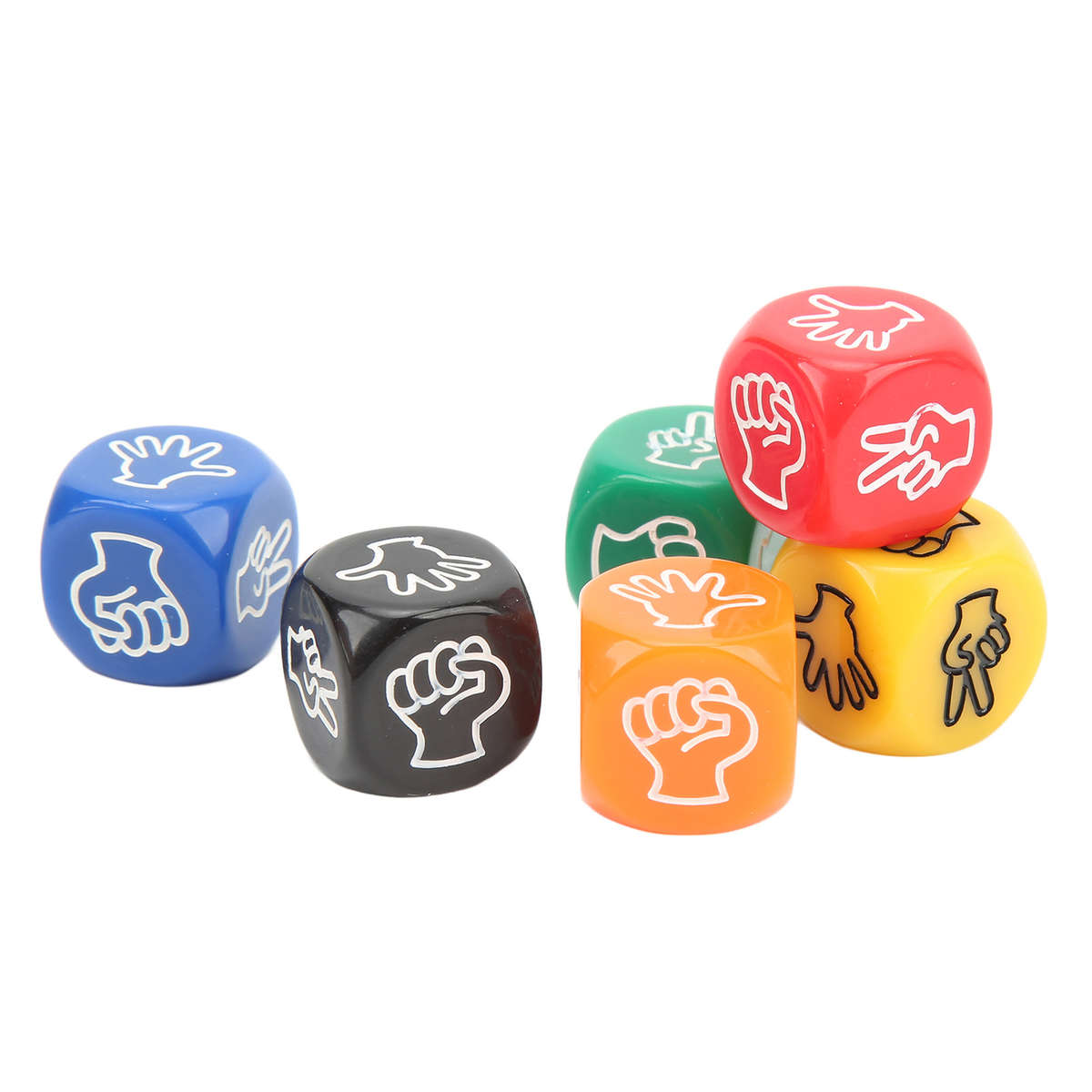 Dice Game 12Pcs Finger Guessing Game Dice Rock Paper Scissors CW