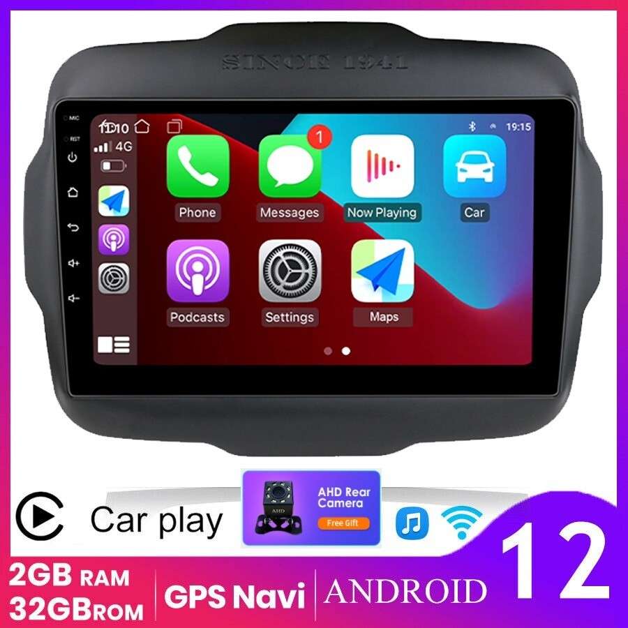 For Jeep Renegade 2016-2020 Android12 Car Radio Stereo Carplay GPS Player+Camera