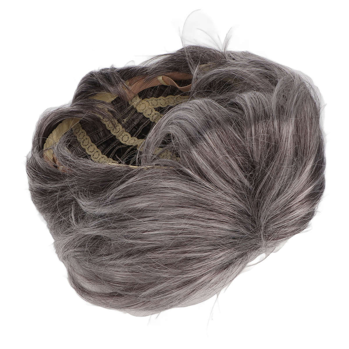 Men Gray Short Wig Heat Resistant Synthetic Multipurpose Adjustable Layered CHW