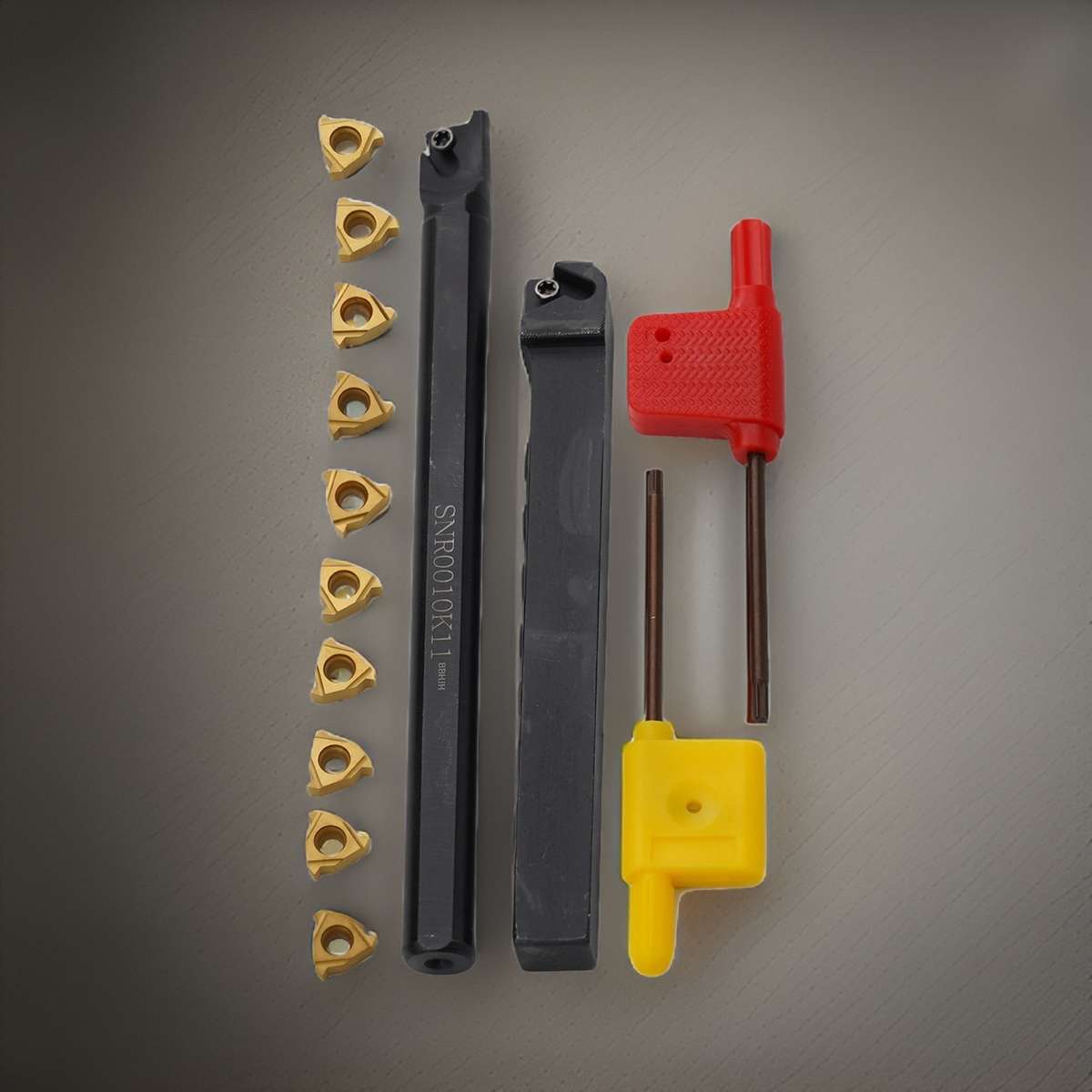 Lathe Threading Tool External Internal Holder W/ Inserts Wrench Set 11ER AG60