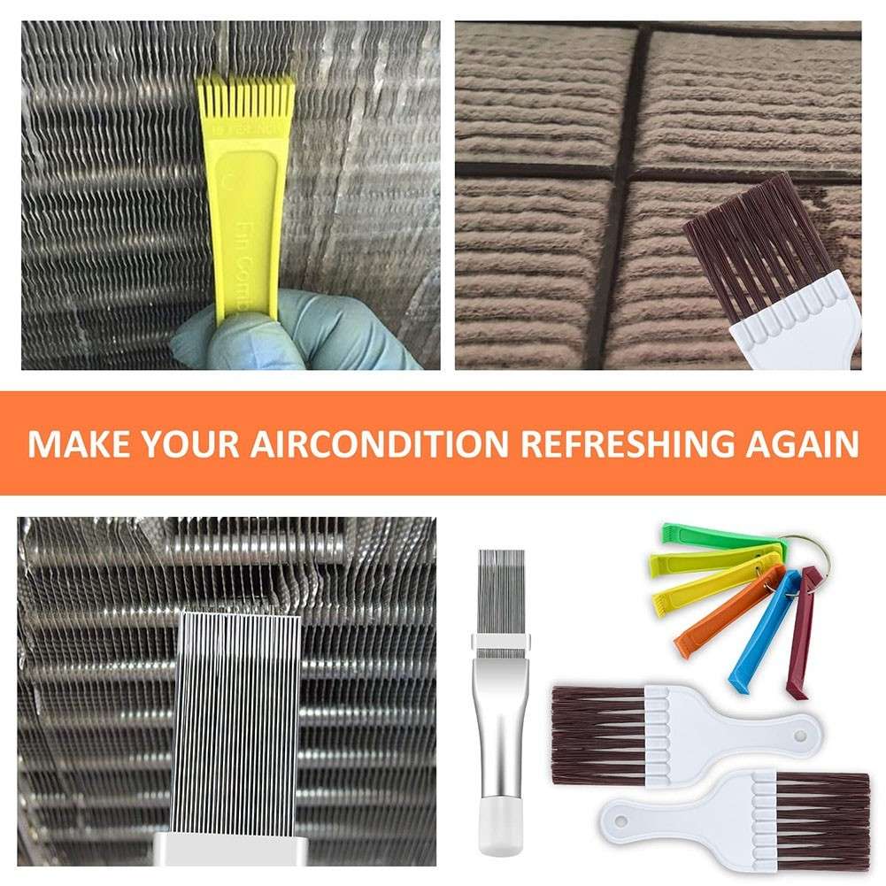 Comprehensive AC And Radiator Fin Tool Set For Straightening And Cleaning