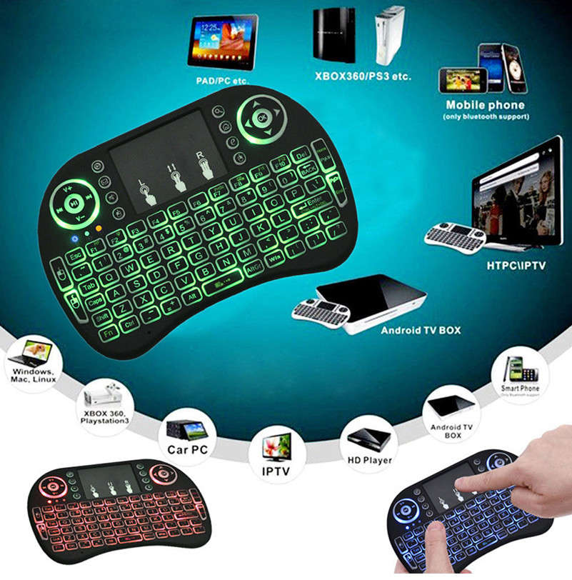 2.4G Mini Backlit Wireless Touchpad Keyboard Air Mouse For PC Pad Android TV Box