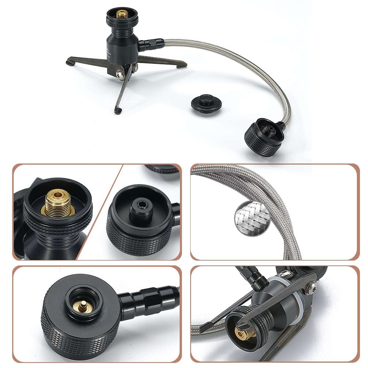 for DURABLE EN417 Valve Canister Converter For Camping Resistant To Wear And