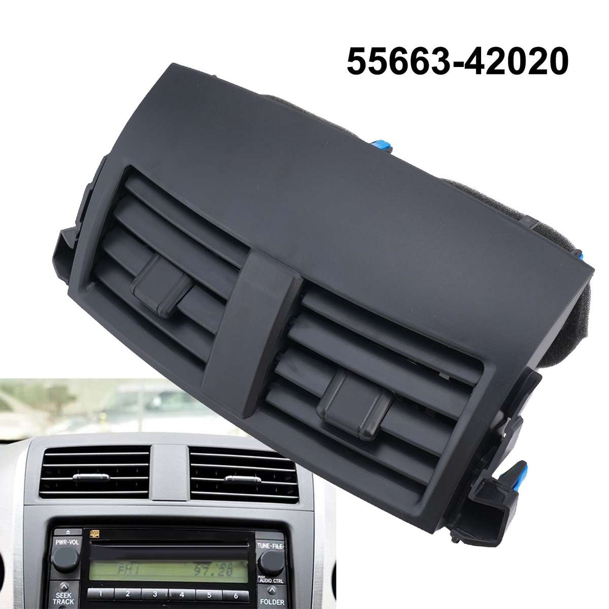 Center AC Air for DASH Vents Panel For Toyota For RAV4 2006-12,55663-