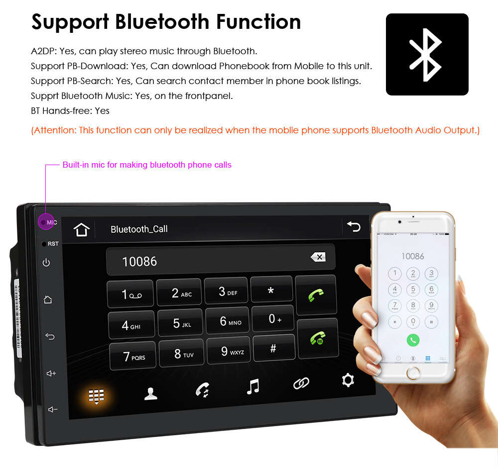 Android 9.1 7" Car Stereo GPS Navigation FM Radio Player Double Din WIFI BT +MIC