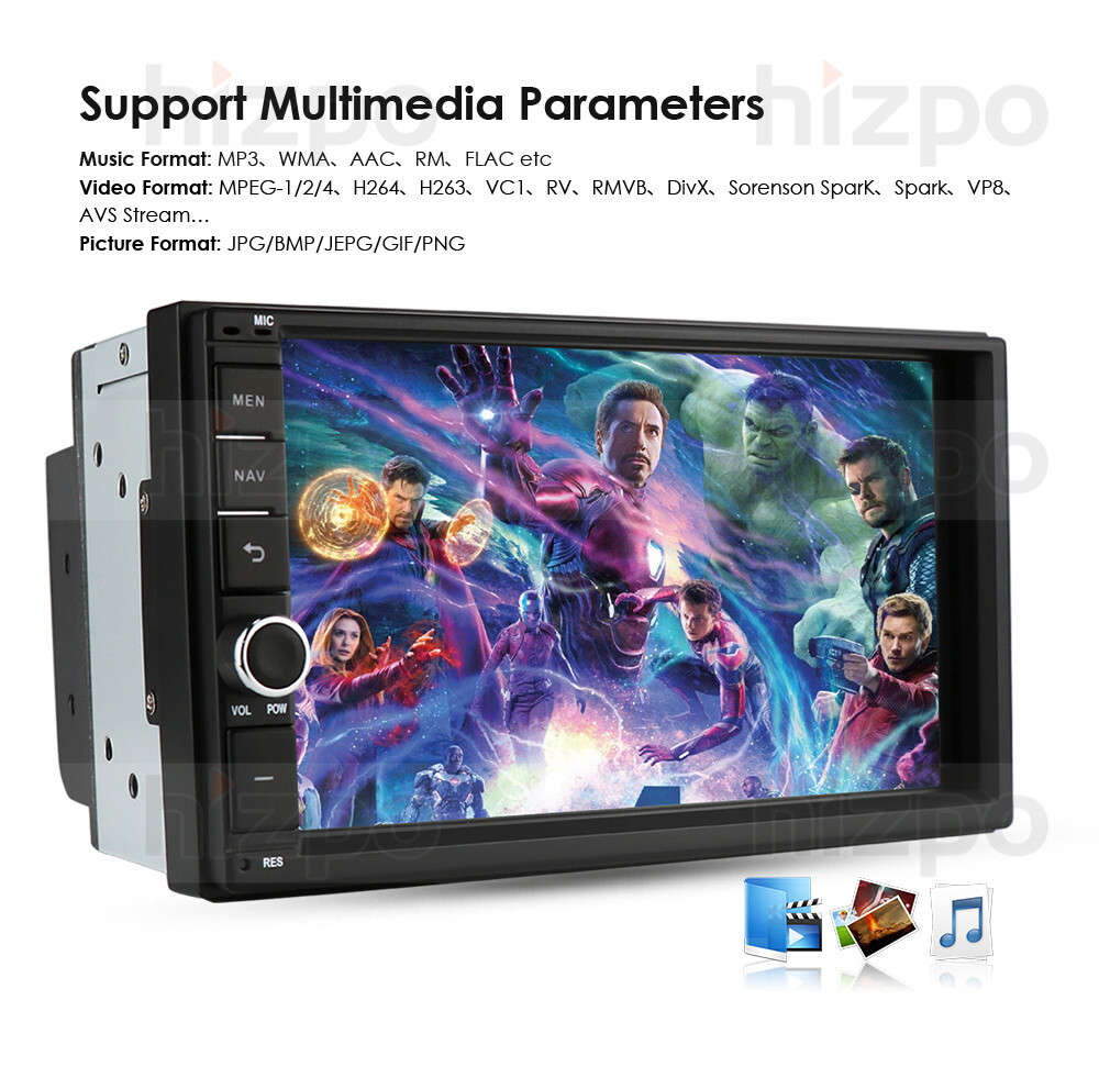 8Core Android 12 7" Double 2DIN Carplay Car Stereo DSP Radio GPS 4+32GB WiFi SWC