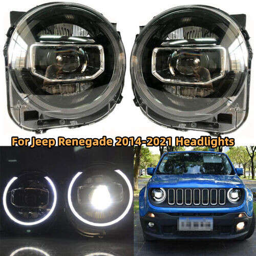Headlights LED DRL Running lights Car Headlight For Jeep Renegade 2014-2021