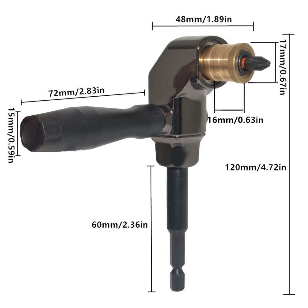 90 Degree Right Angle Screwdriver Holder Drive Bit Electric Screw Driver