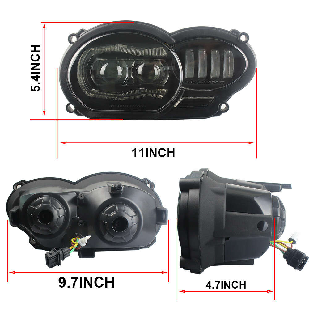 For R1200 GS 2005-2012 R1200GS Adventure 2006 2007-2013 LED Headlight DRL Hi/Lo