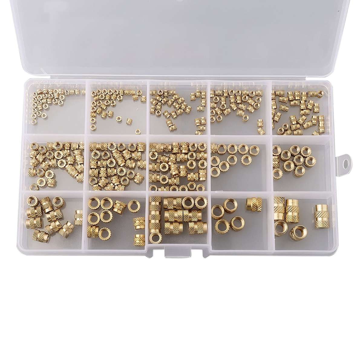 300pcs Threaded Inserts M2 M2.5 For M3 M4 M5,M6 Insert Nuts Brass Threaded