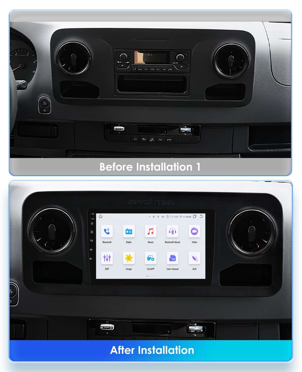 10" Android 14 Car Stereo Carplay For Benz Sprinter 2018-2023 GPS Navi DSP 8Core