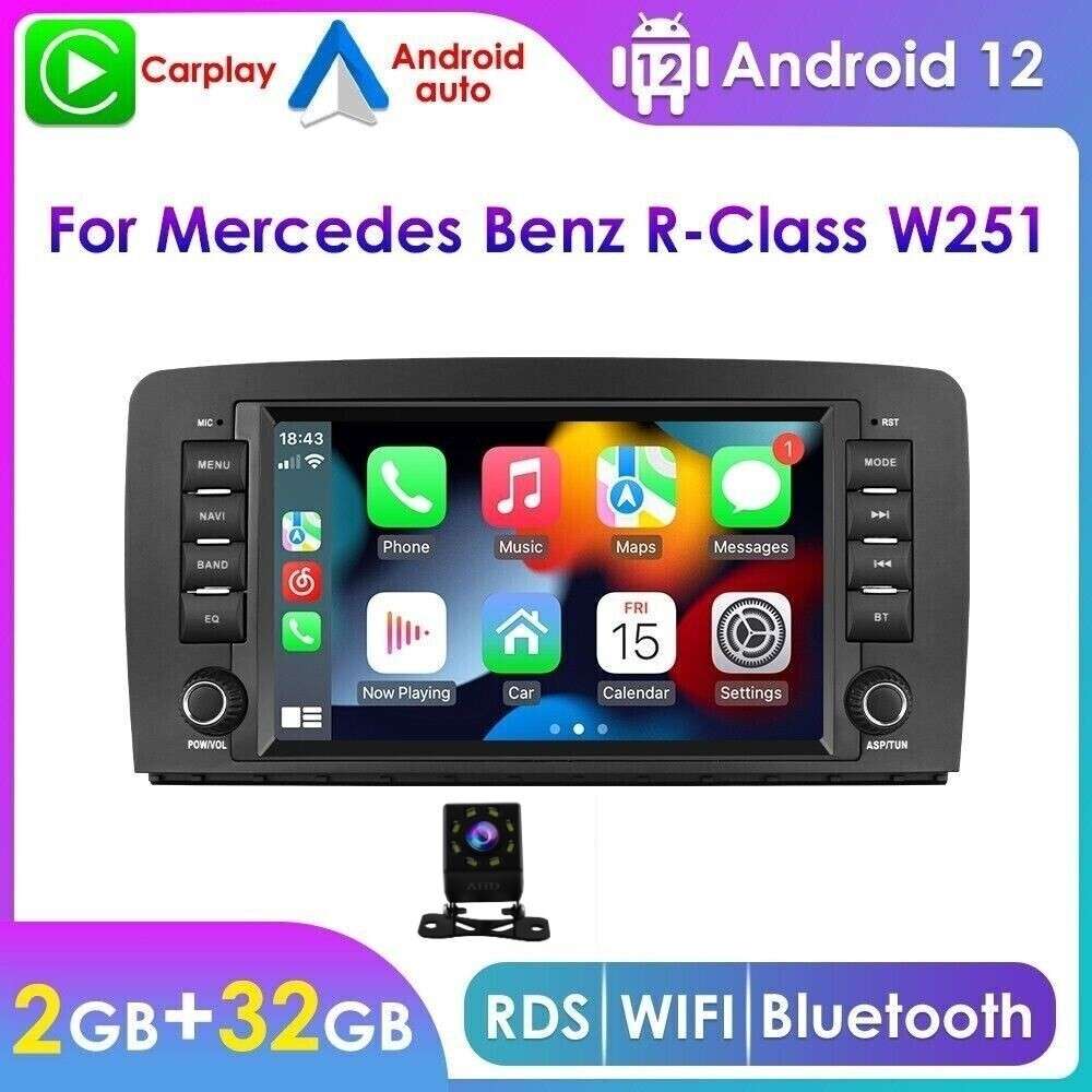 For Mercedes Benz R-Class W251 2006-2013 Android 12 Car Stereo Radio GPS CarPlay