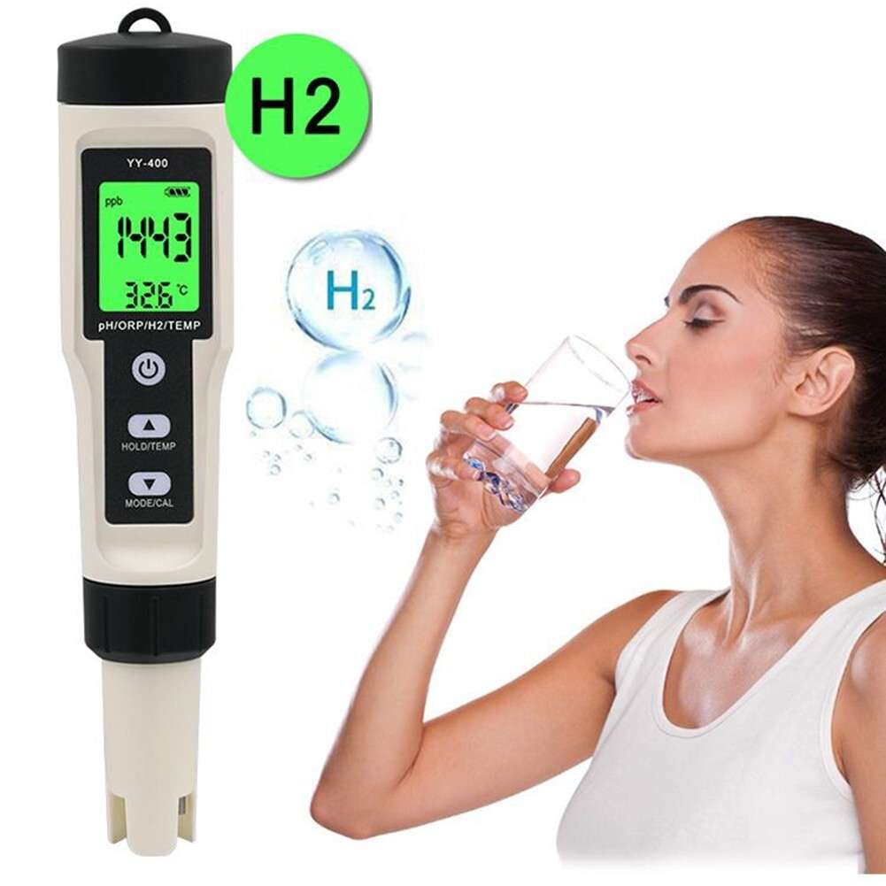 Portable 4 In 1 Hydrogen-Rich Test Pen PH/ORP/TEMP Water Quality Meter Tester RA