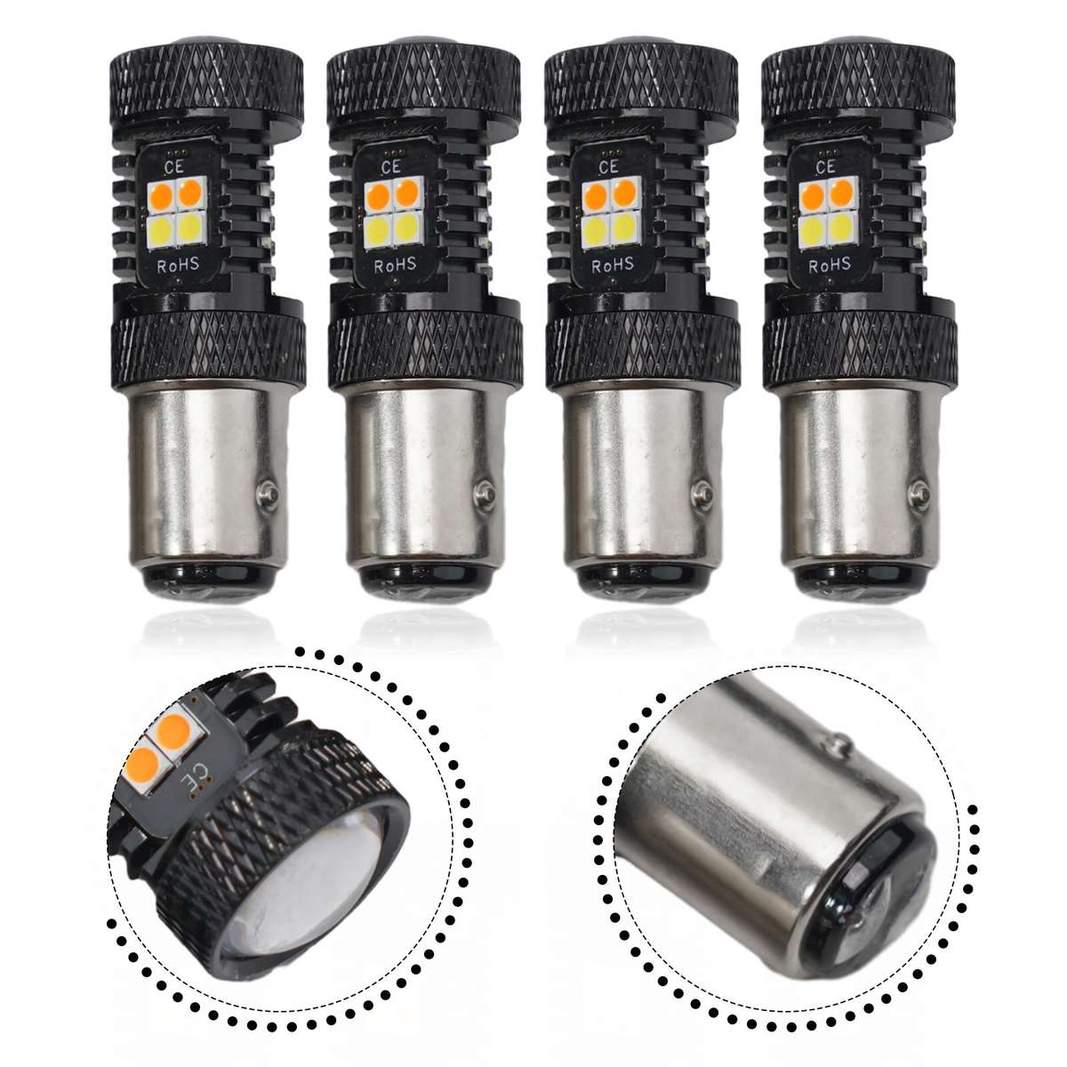 4x 1157 for SWITCHBACK LED Turn Signal Bulbs For Chevrolet C/K1500-2500