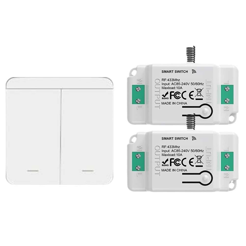 Light Switch Remote Control Set With 2 Receivers For Various Applications