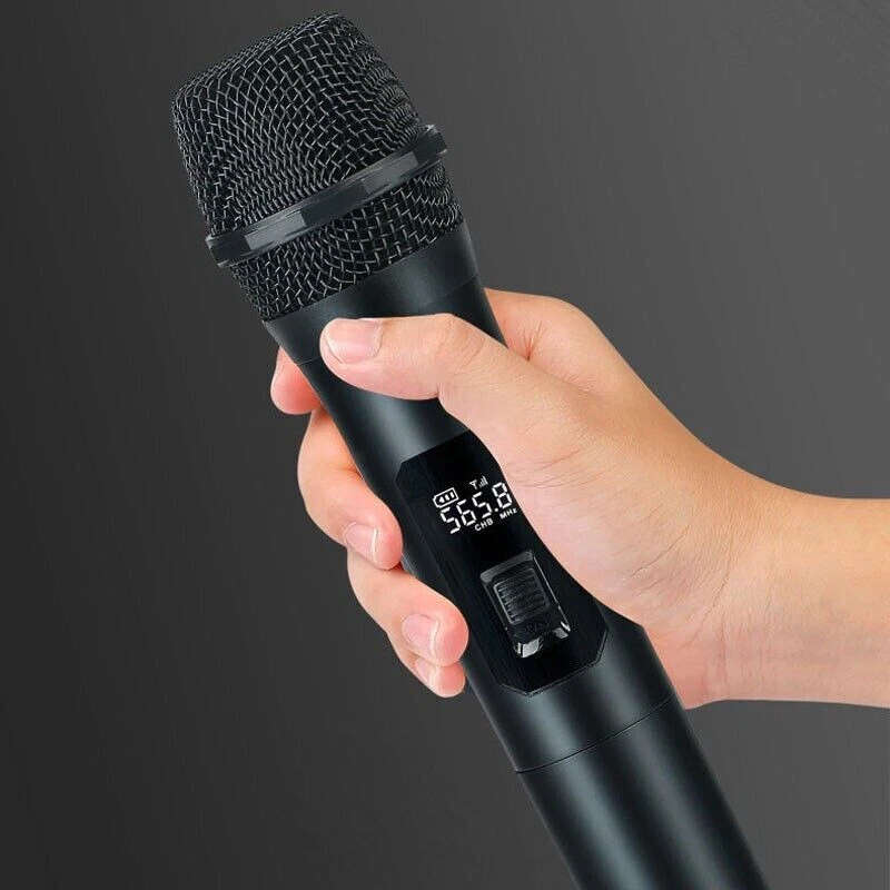 4 Channel Professional Handheld Dynamic UHF Wireless Vocal Microphone Set