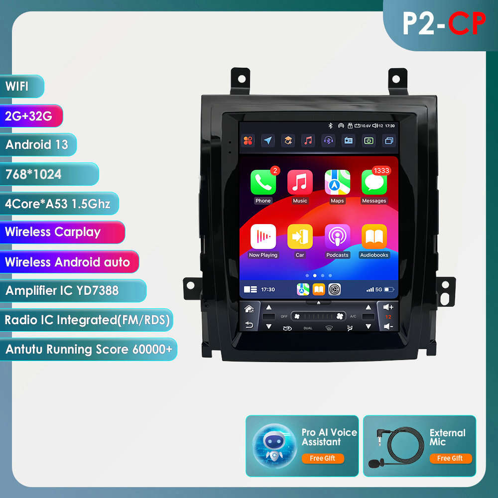 For Cadillac Escalade 2007-14 9.7" TouchScreen Android 13 Car Radio GPS Carplay