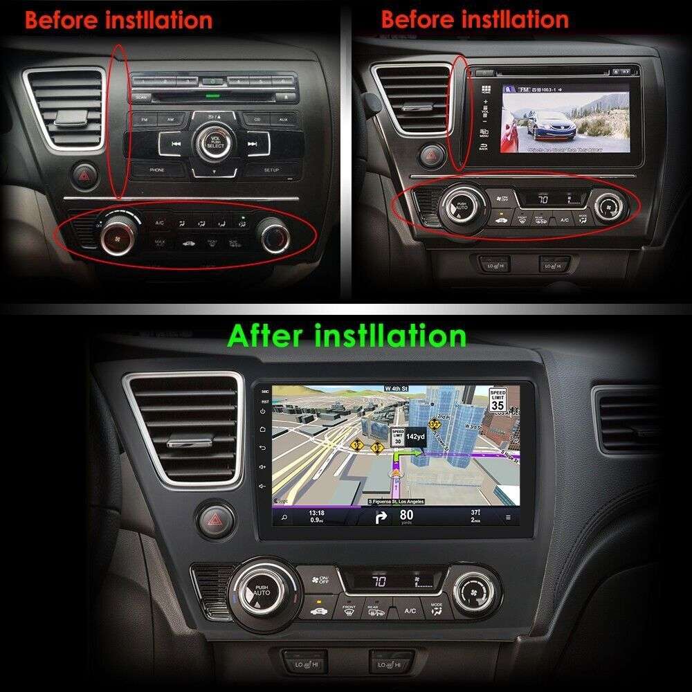 Android 8Core GPS Radio Player Stereo CarPlay DSP For Honda Civic 2013-2017 128G