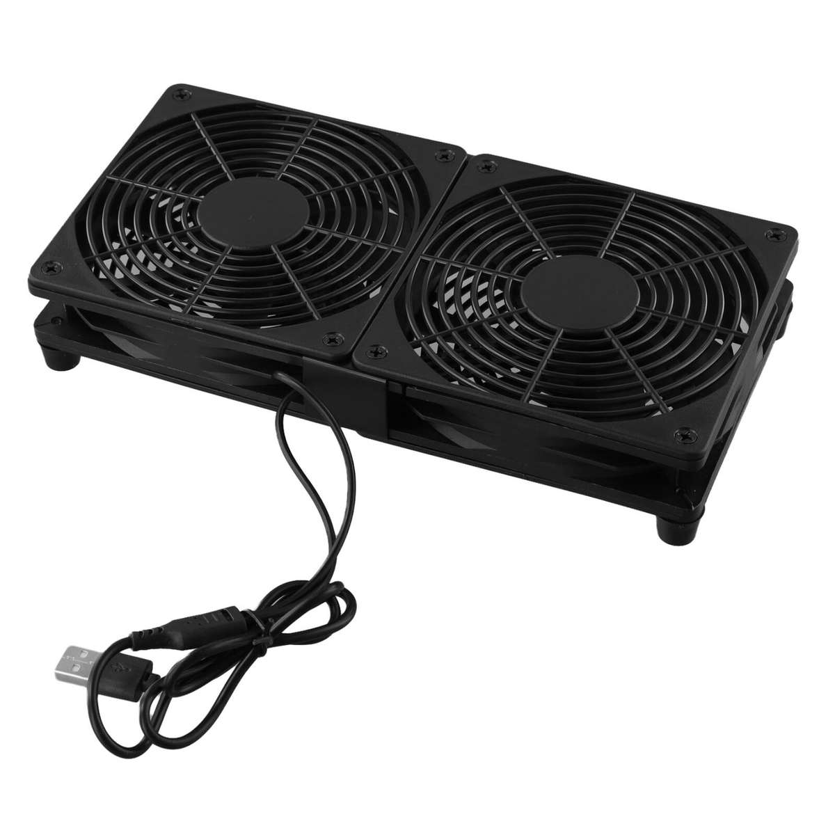 Space Saving Cooling Solution 5V USB Powered Dual Fan For PCs And Game Consoles